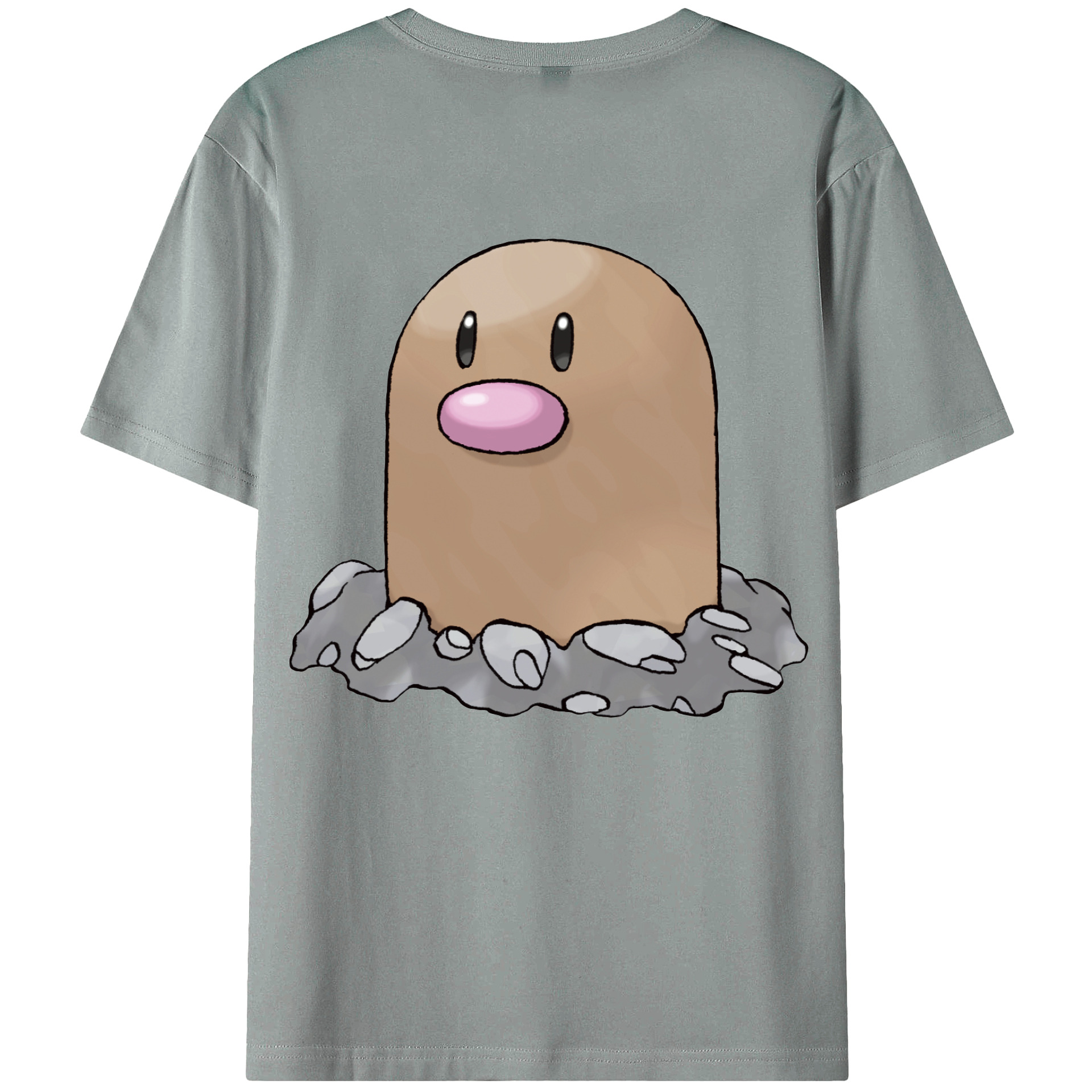（画像用） ポケットモンスター Pokémon 綿100％ メンズ半袖Tシャツ（バックプリント） 通気性